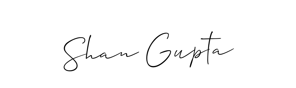Make a beautiful signature design for name Shan Gupta. With this signature (Allison_Script) style, you can create a handwritten signature for free. Shan Gupta signature style 2 images and pictures png
