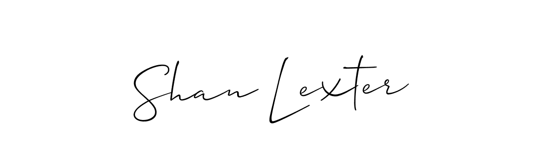 The best way (Allison_Script) to make a short signature is to pick only two or three words in your name. The name Shan Lexter include a total of six letters. For converting this name. Shan Lexter signature style 2 images and pictures png