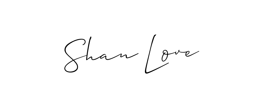 Use a signature maker to create a handwritten signature online. With this signature software, you can design (Allison_Script) your own signature for name Shan Love. Shan Love signature style 2 images and pictures png