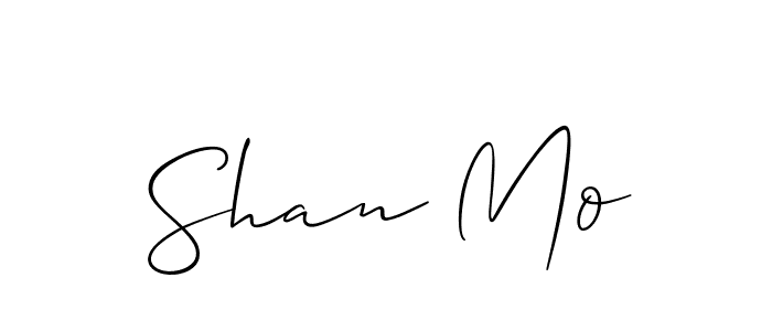 Also You can easily find your signature by using the search form. We will create Shan Mo name handwritten signature images for you free of cost using Allison_Script sign style. Shan Mo signature style 2 images and pictures png