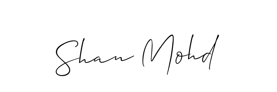 The best way (Allison_Script) to make a short signature is to pick only two or three words in your name. The name Shan Mohd include a total of six letters. For converting this name. Shan Mohd signature style 2 images and pictures png