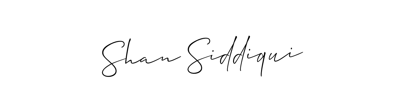 It looks lik you need a new signature style for name Shan Siddiqui. Design unique handwritten (Allison_Script) signature with our free signature maker in just a few clicks. Shan Siddiqui signature style 2 images and pictures png