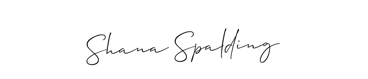 Shana Spalding stylish signature style. Best Handwritten Sign (Allison_Script) for my name. Handwritten Signature Collection Ideas for my name Shana Spalding. Shana Spalding signature style 2 images and pictures png