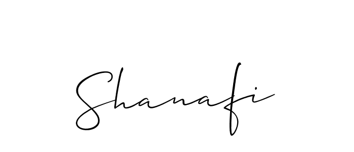 Use a signature maker to create a handwritten signature online. With this signature software, you can design (Allison_Script) your own signature for name Shanafi. Shanafi signature style 2 images and pictures png