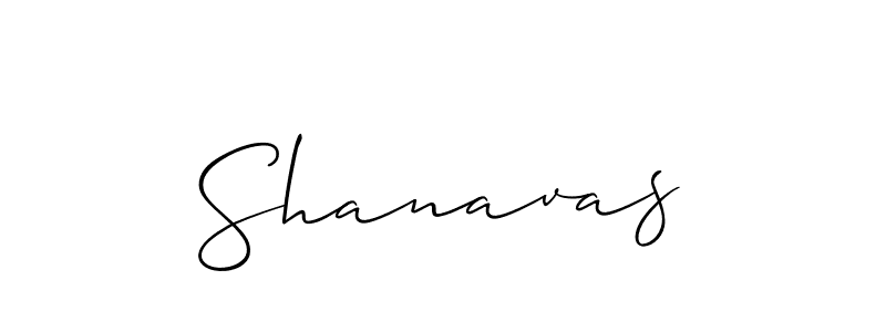 How to make Shanavas signature? Allison_Script is a professional autograph style. Create handwritten signature for Shanavas name. Shanavas signature style 2 images and pictures png