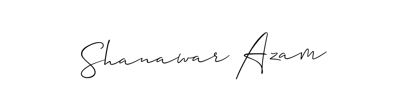 The best way (Allison_Script) to make a short signature is to pick only two or three words in your name. The name Shanawar Azam include a total of six letters. For converting this name. Shanawar Azam signature style 2 images and pictures png
