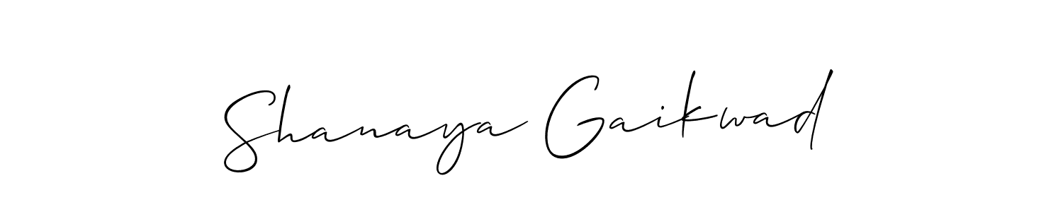 if you are searching for the best signature style for your name Shanaya Gaikwad. so please give up your signature search. here we have designed multiple signature styles  using Allison_Script. Shanaya Gaikwad signature style 2 images and pictures png