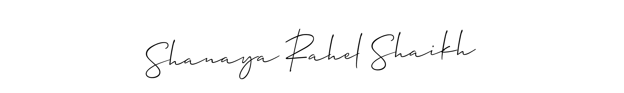 Once you've used our free online signature maker to create your best signature Allison_Script style, it's time to enjoy all of the benefits that Shanaya Rahel Shaikh name signing documents. Shanaya Rahel Shaikh signature style 2 images and pictures png