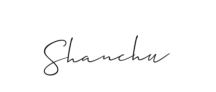 It looks lik you need a new signature style for name Shanchu. Design unique handwritten (Allison_Script) signature with our free signature maker in just a few clicks. Shanchu signature style 2 images and pictures png