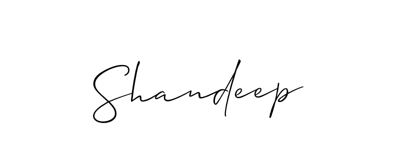 Make a beautiful signature design for name Shandeep. With this signature (Allison_Script) style, you can create a handwritten signature for free. Shandeep signature style 2 images and pictures png