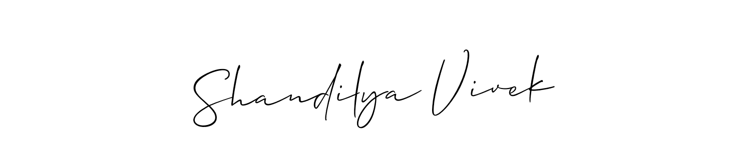 It looks lik you need a new signature style for name Shandilya Vivek. Design unique handwritten (Allison_Script) signature with our free signature maker in just a few clicks. Shandilya Vivek signature style 2 images and pictures png