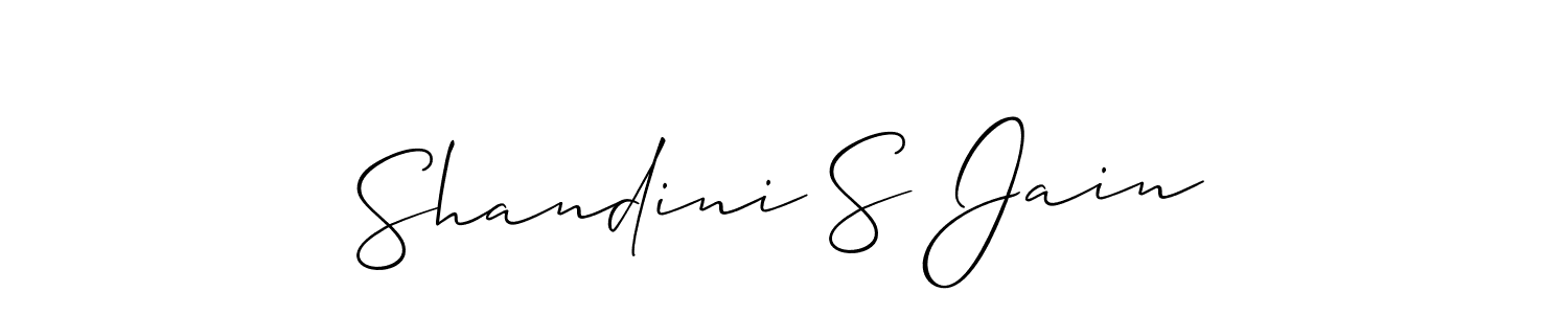 Design your own signature with our free online signature maker. With this signature software, you can create a handwritten (Allison_Script) signature for name Shandini S Jain. Shandini S Jain signature style 2 images and pictures png