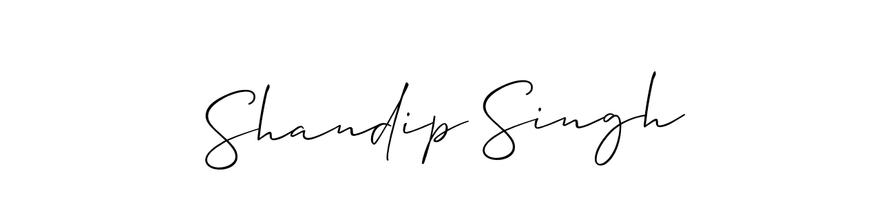 Also You can easily find your signature by using the search form. We will create Shandip Singh name handwritten signature images for you free of cost using Allison_Script sign style. Shandip Singh signature style 2 images and pictures png