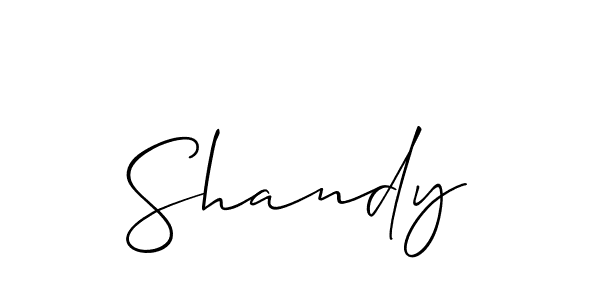 Design your own signature with our free online signature maker. With this signature software, you can create a handwritten (Allison_Script) signature for name Shandy. Shandy signature style 2 images and pictures png