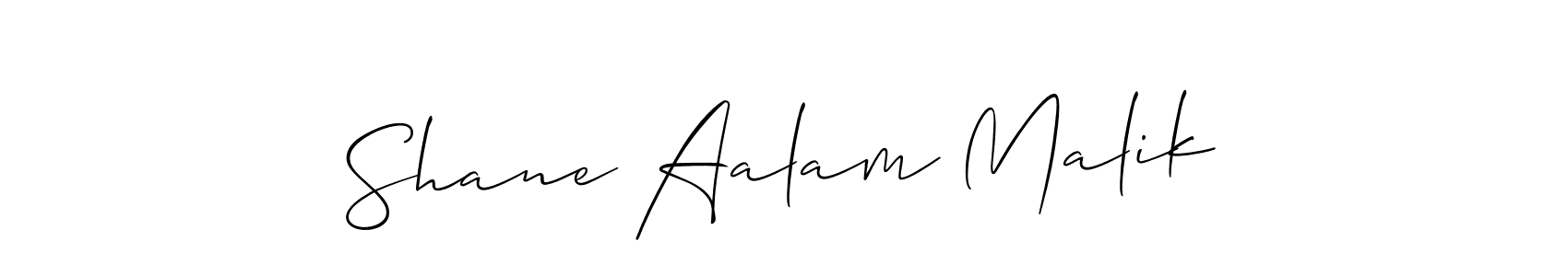 Design your own signature with our free online signature maker. With this signature software, you can create a handwritten (Allison_Script) signature for name Shane Aalam Malik. Shane Aalam Malik signature style 2 images and pictures png