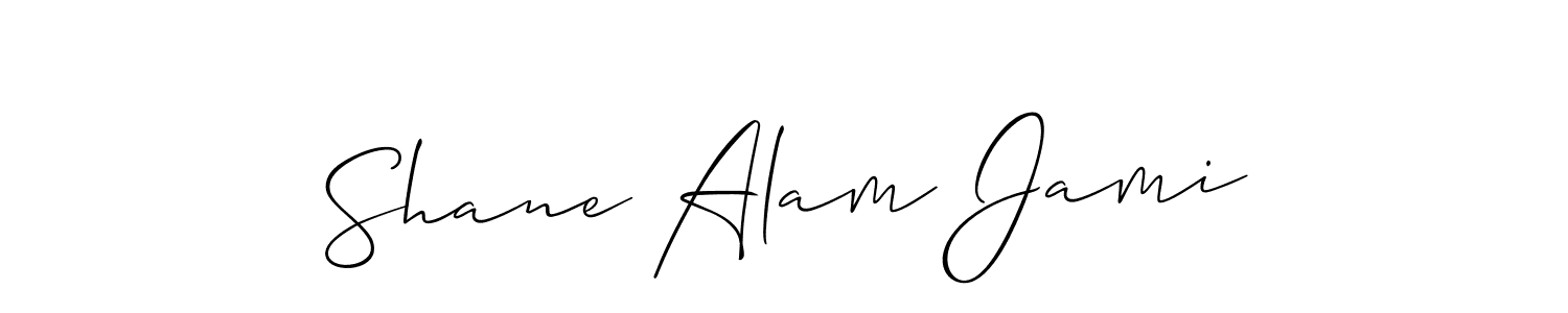 Design your own signature with our free online signature maker. With this signature software, you can create a handwritten (Allison_Script) signature for name Shane Alam Jami. Shane Alam Jami signature style 2 images and pictures png