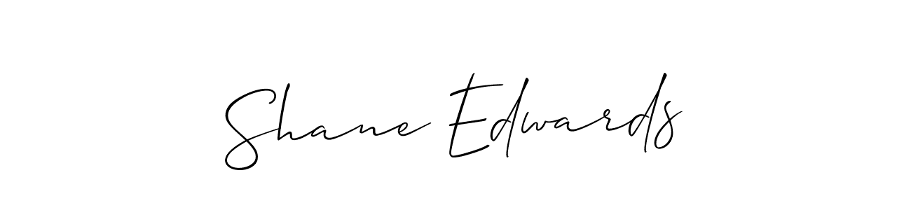 Use a signature maker to create a handwritten signature online. With this signature software, you can design (Allison_Script) your own signature for name Shane Edwards. Shane Edwards signature style 2 images and pictures png