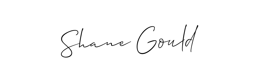 Make a beautiful signature design for name Shane Gould. With this signature (Allison_Script) style, you can create a handwritten signature for free. Shane Gould signature style 2 images and pictures png
