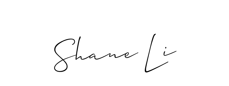 Design your own signature with our free online signature maker. With this signature software, you can create a handwritten (Allison_Script) signature for name Shane Li. Shane Li signature style 2 images and pictures png