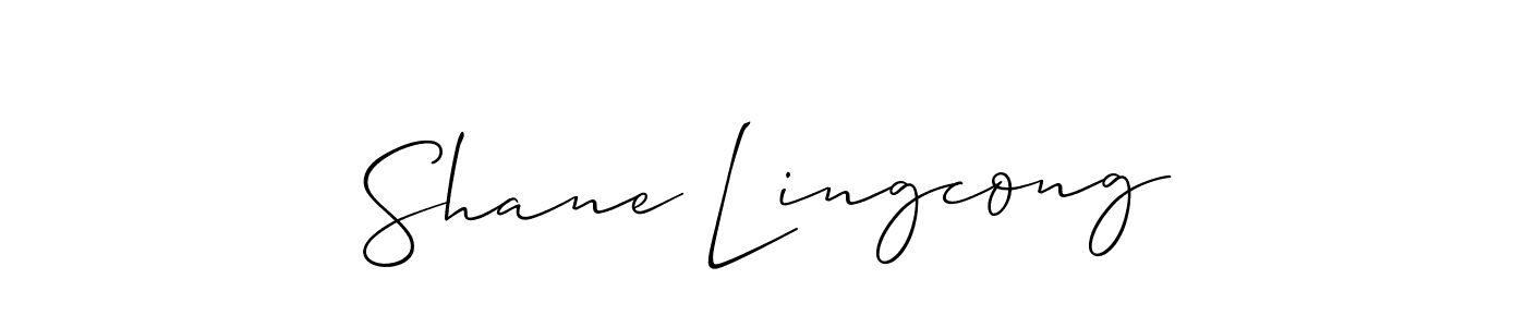 How to make Shane Lingcong name signature. Use Allison_Script style for creating short signs online. This is the latest handwritten sign. Shane Lingcong signature style 2 images and pictures png