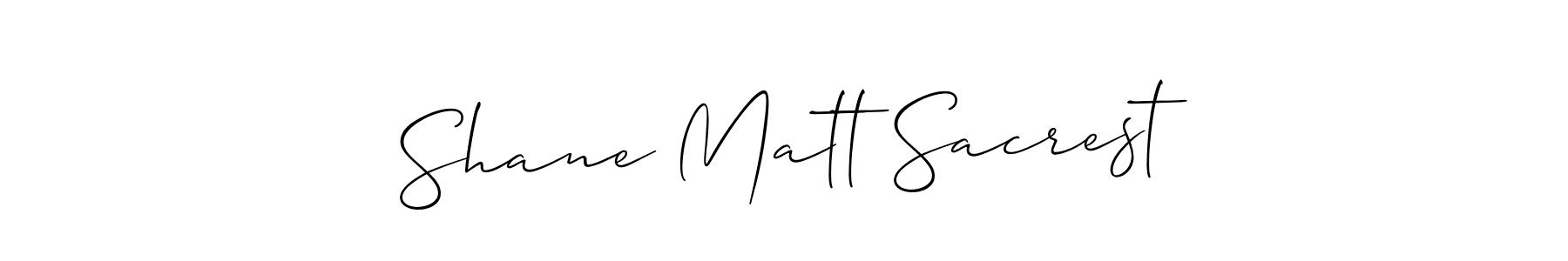 if you are searching for the best signature style for your name Shane Matt Sacrest. so please give up your signature search. here we have designed multiple signature styles  using Allison_Script. Shane Matt Sacrest signature style 2 images and pictures png