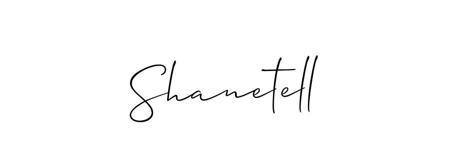 Design your own signature with our free online signature maker. With this signature software, you can create a handwritten (Allison_Script) signature for name Shanetell. Shanetell signature style 2 images and pictures png