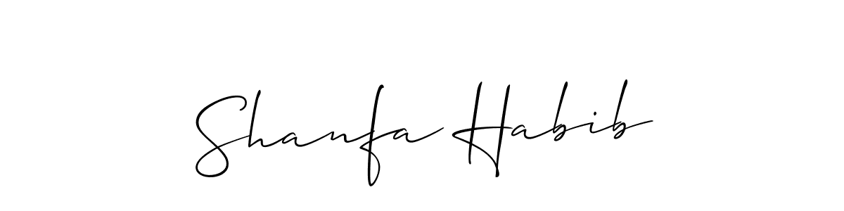 It looks lik you need a new signature style for name Shanfa Habib. Design unique handwritten (Allison_Script) signature with our free signature maker in just a few clicks. Shanfa Habib signature style 2 images and pictures png