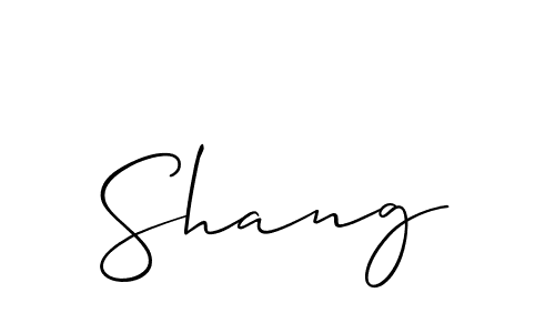 You should practise on your own different ways (Allison_Script) to write your name (Shang) in signature. don't let someone else do it for you. Shang signature style 2 images and pictures png