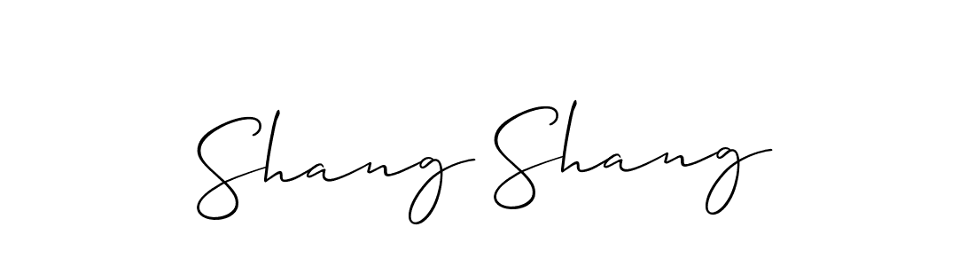 Use a signature maker to create a handwritten signature online. With this signature software, you can design (Allison_Script) your own signature for name Shang Shang. Shang Shang signature style 2 images and pictures png