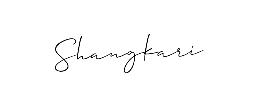 The best way (Allison_Script) to make a short signature is to pick only two or three words in your name. The name Shangkari include a total of six letters. For converting this name. Shangkari signature style 2 images and pictures png