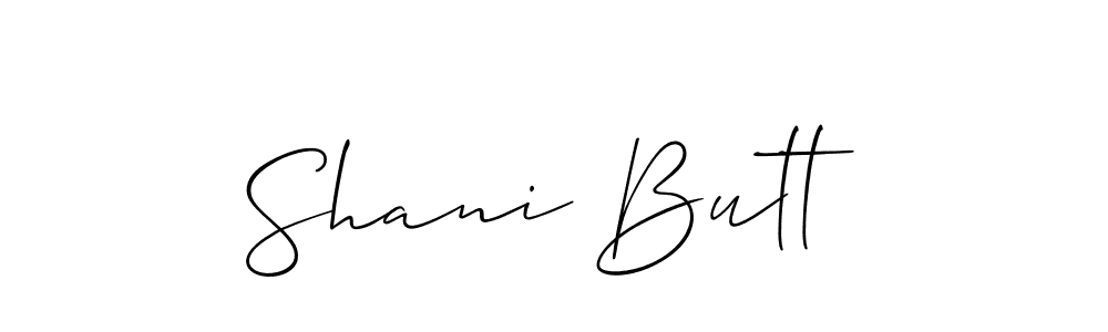 How to make Shani Butt signature? Allison_Script is a professional autograph style. Create handwritten signature for Shani Butt name. Shani Butt signature style 2 images and pictures png