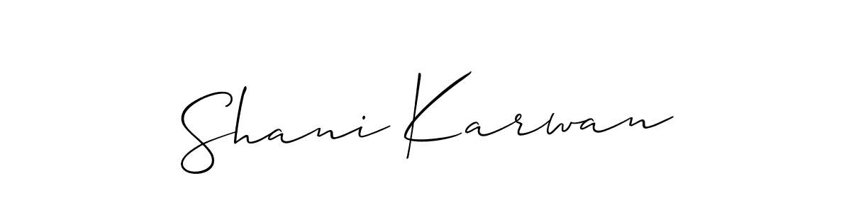 Shani Karwan stylish signature style. Best Handwritten Sign (Allison_Script) for my name. Handwritten Signature Collection Ideas for my name Shani Karwan. Shani Karwan signature style 2 images and pictures png