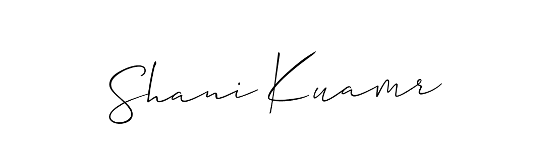 Make a beautiful signature design for name Shani Kuamr. With this signature (Allison_Script) style, you can create a handwritten signature for free. Shani Kuamr signature style 2 images and pictures png