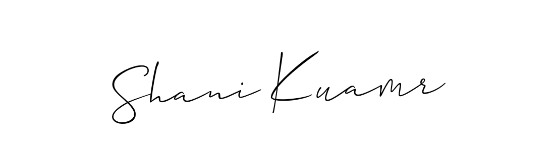 Make a short Shani Kuamr signature style. Manage your documents anywhere anytime using Allison_Script. Create and add eSignatures, submit forms, share and send files easily. Shani Kuamr signature style 2 images and pictures png