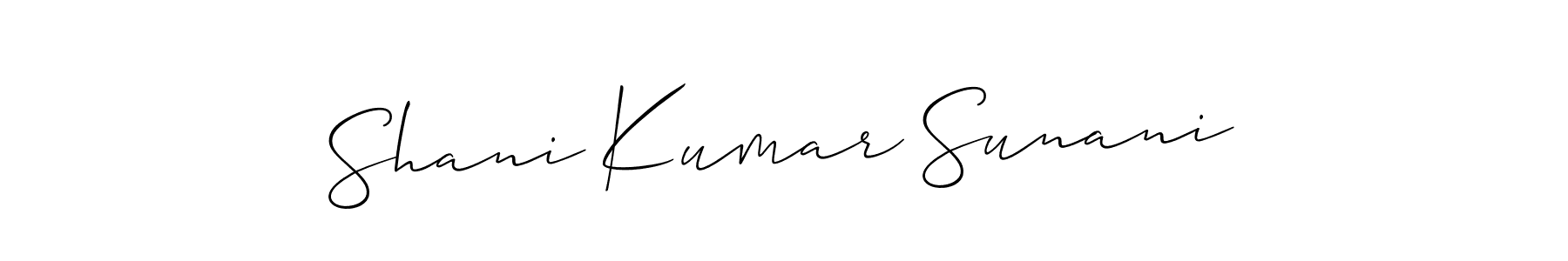 Design your own signature with our free online signature maker. With this signature software, you can create a handwritten (Allison_Script) signature for name Shani Kumar Sunani. Shani Kumar Sunani signature style 2 images and pictures png