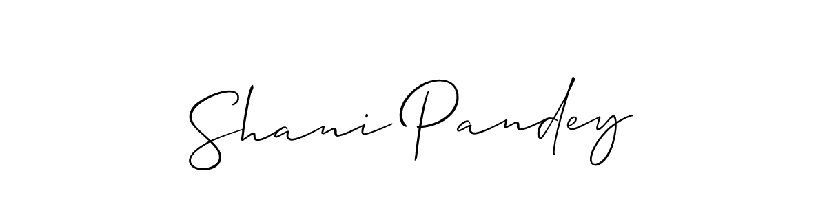 Use a signature maker to create a handwritten signature online. With this signature software, you can design (Allison_Script) your own signature for name Shani Pandey. Shani Pandey signature style 2 images and pictures png