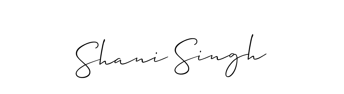 How to make Shani Singh name signature. Use Allison_Script style for creating short signs online. This is the latest handwritten sign. Shani Singh signature style 2 images and pictures png