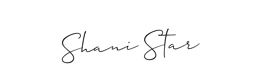 Make a beautiful signature design for name Shani Star. With this signature (Allison_Script) style, you can create a handwritten signature for free. Shani Star signature style 2 images and pictures png