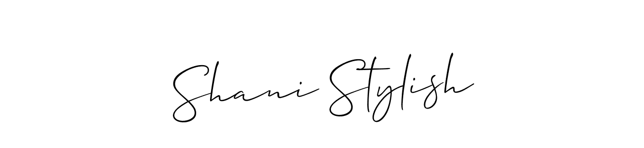 How to Draw Shani Stylish signature style? Allison_Script is a latest design signature styles for name Shani Stylish. Shani Stylish signature style 2 images and pictures png