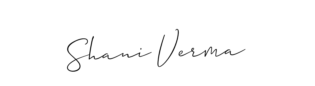 Allison_Script is a professional signature style that is perfect for those who want to add a touch of class to their signature. It is also a great choice for those who want to make their signature more unique. Get Shani Verma name to fancy signature for free. Shani Verma signature style 2 images and pictures png