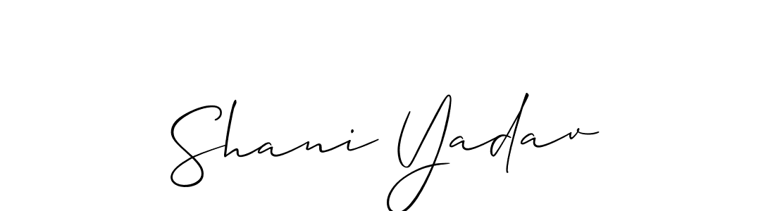 Use a signature maker to create a handwritten signature online. With this signature software, you can design (Allison_Script) your own signature for name Shani Yadav. Shani Yadav signature style 2 images and pictures png