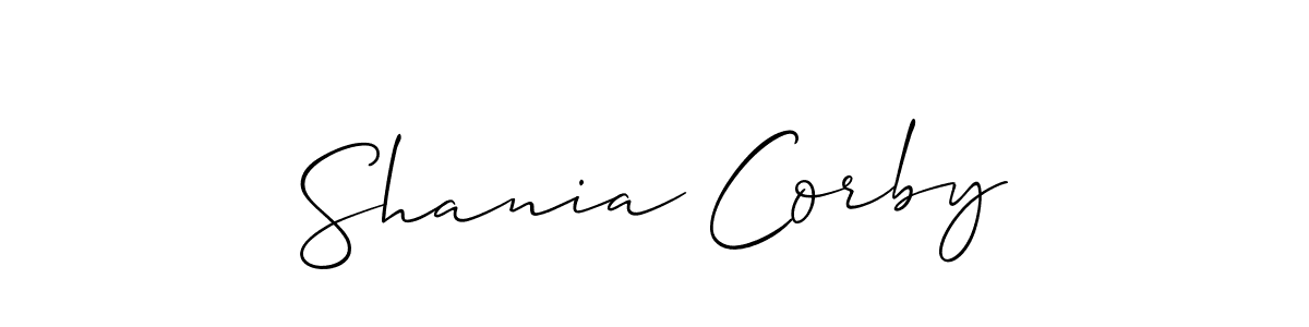 Similarly Allison_Script is the best handwritten signature design. Signature creator online .You can use it as an online autograph creator for name Shania Corby. Shania Corby signature style 2 images and pictures png