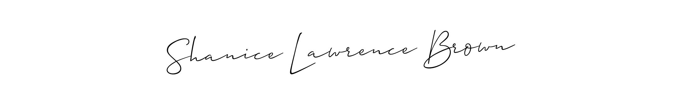 Design your own signature with our free online signature maker. With this signature software, you can create a handwritten (Allison_Script) signature for name Shanice Lawrence Brown. Shanice Lawrence Brown signature style 2 images and pictures png