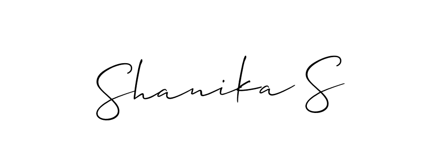 Check out images of Autograph of Shanika S name. Actor Shanika S Signature Style. Allison_Script is a professional sign style online. Shanika S signature style 2 images and pictures png