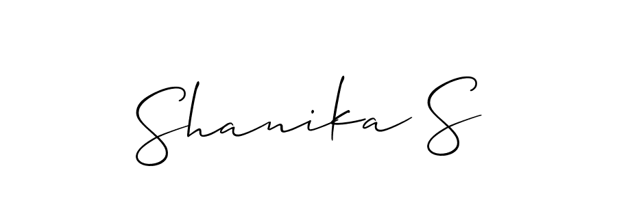 Once you've used our free online signature maker to create your best signature Allison_Script style, it's time to enjoy all of the benefits that Shanika S name signing documents. Shanika S signature style 2 images and pictures png