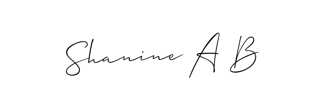 Once you've used our free online signature maker to create your best signature Allison_Script style, it's time to enjoy all of the benefits that Shanine A B name signing documents. Shanine A B signature style 2 images and pictures png