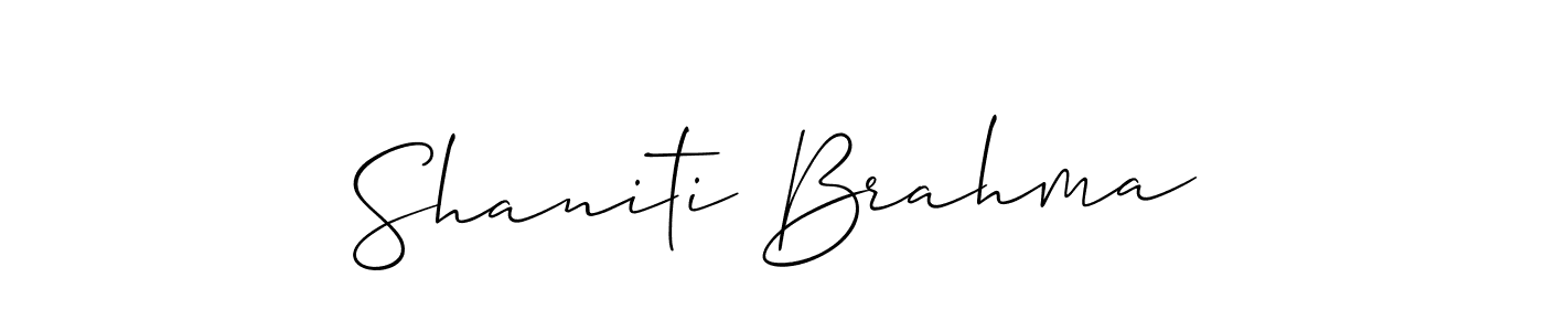 Check out images of Autograph of Shaniti Brahma name. Actor Shaniti Brahma Signature Style. Allison_Script is a professional sign style online. Shaniti Brahma signature style 2 images and pictures png