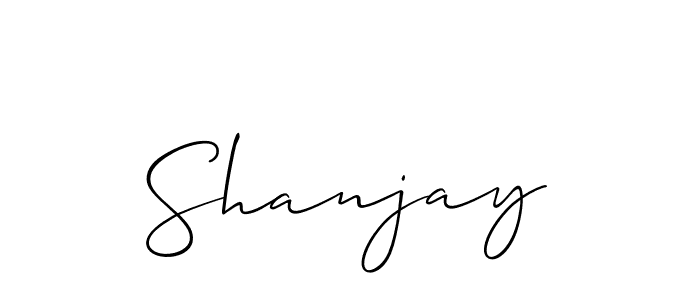Also we have Shanjay name is the best signature style. Create professional handwritten signature collection using Allison_Script autograph style. Shanjay signature style 2 images and pictures png