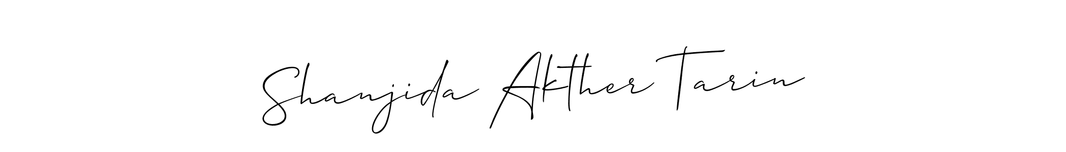 How to make Shanjida Akther Tarin signature? Allison_Script is a professional autograph style. Create handwritten signature for Shanjida Akther Tarin name. Shanjida Akther Tarin signature style 2 images and pictures png