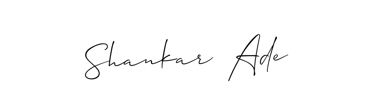 Make a short Shankar  Ade signature style. Manage your documents anywhere anytime using Allison_Script. Create and add eSignatures, submit forms, share and send files easily. Shankar  Ade signature style 2 images and pictures png